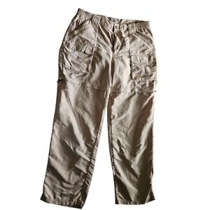 L.L.Bean Convertible Hiking Pants  Men's Size L Tan Lightweight One Minor Flaw